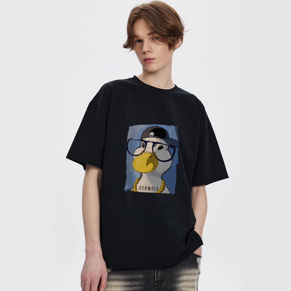 Oil Painting Glasses Duck T-Shirt
