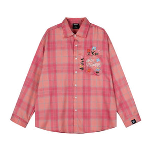 Colored Floral Embroidered Longsleeve Shirt
