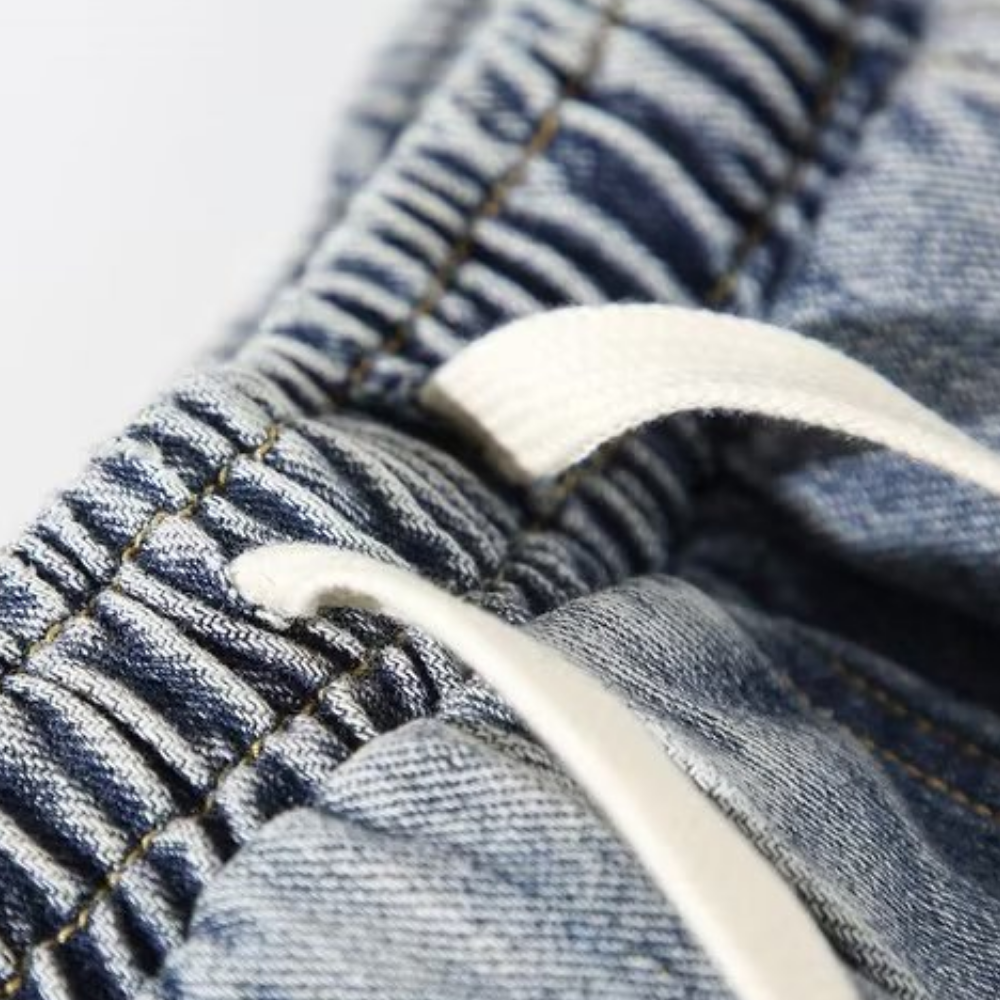 Simple Washed Denim Shorts