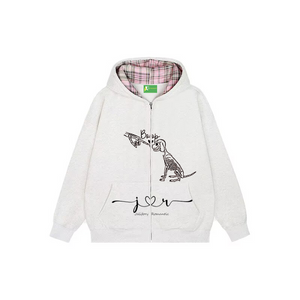 AG American Street Skeleton Hand With Dog Hoodie