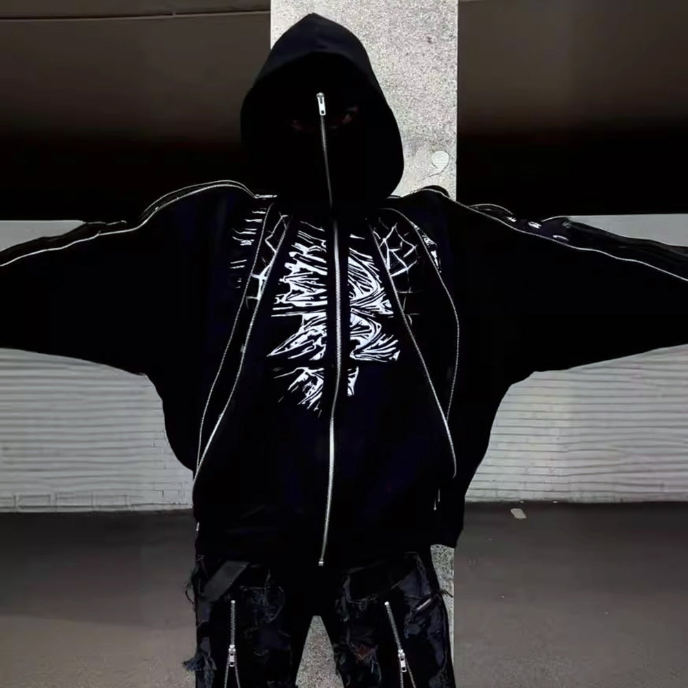 AokLok Dark Harajuku Zipper Hoodie