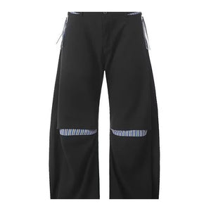 Cutline Contrast Panel Pants