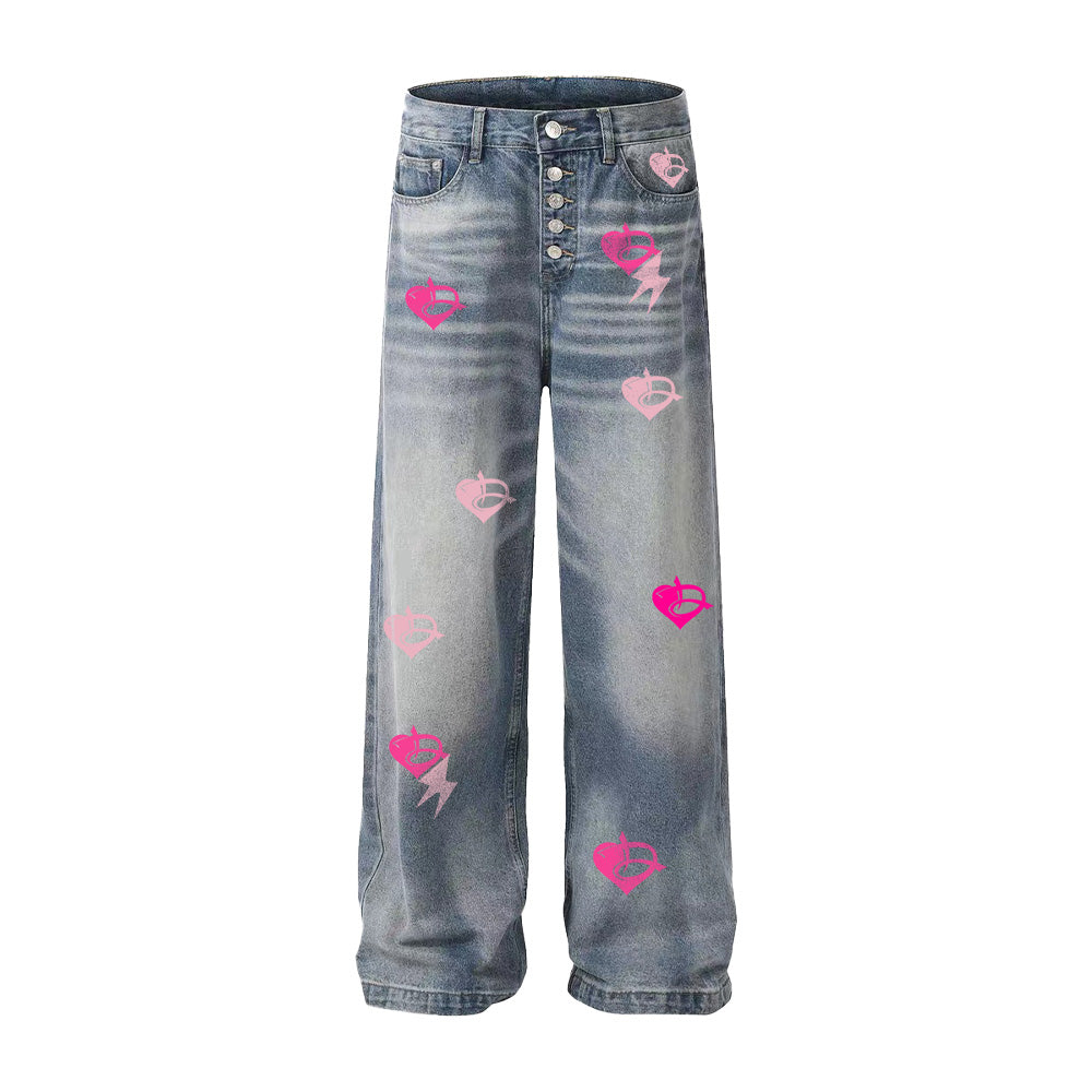 DF Blue Multi-element Design Jeans