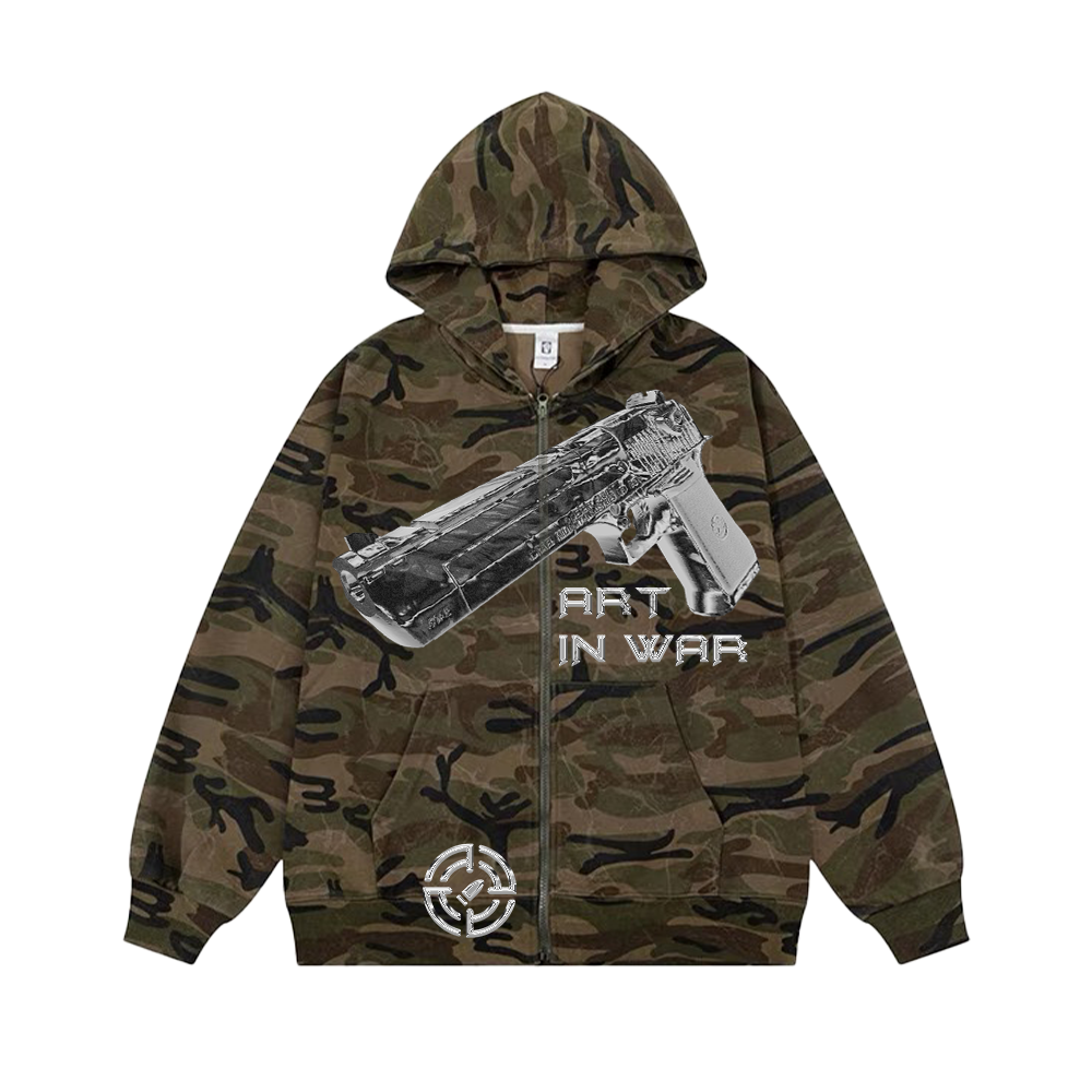 Art In War Vintage Camouflage Street Hoodie