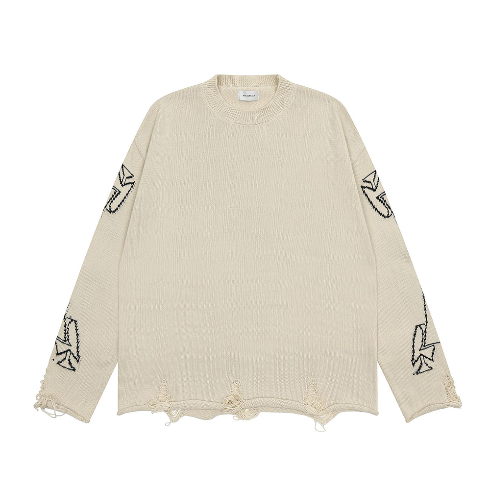 American Retro Hole Cross Sweater