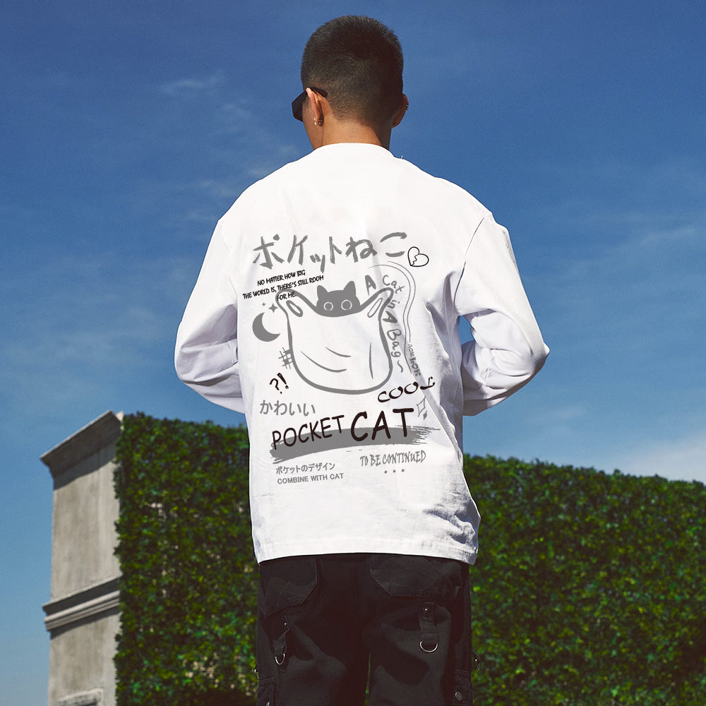 Cute Cat Graffiti Cotton Sweatshirt