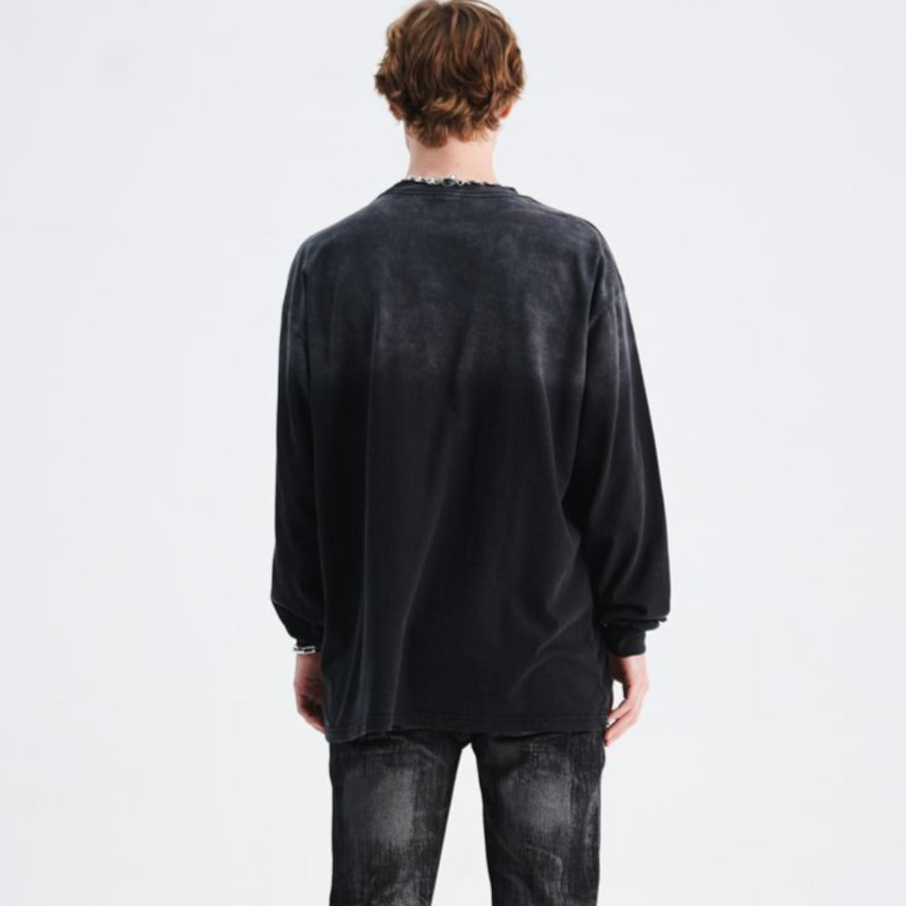 Dark Skull Sick Print Sweatshirt