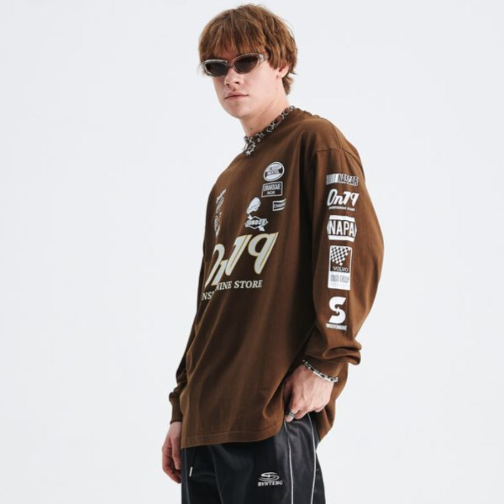 Vintage Sleeve Print Sweatshirt