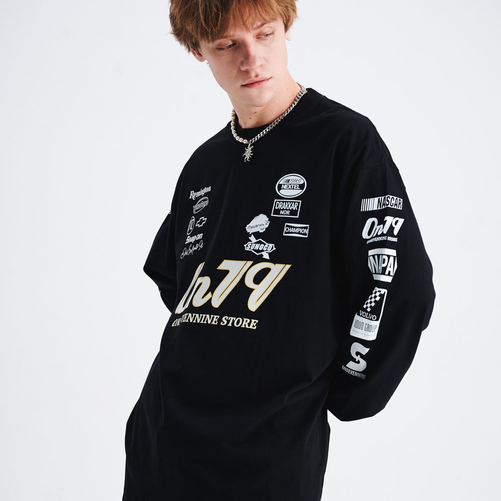 Vintage Sleeve Print Sweatshirt