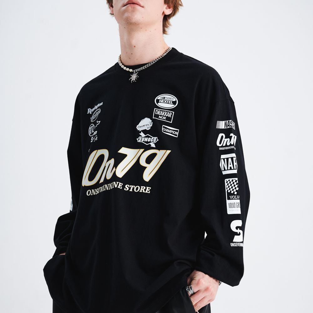 Vintage Sleeve Print Sweatshirt