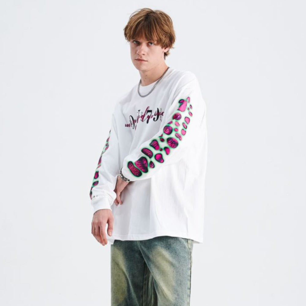 Pink Bubble Print Sweatshirt