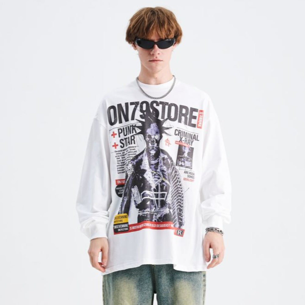 Skull Punk Star Sweatshirt