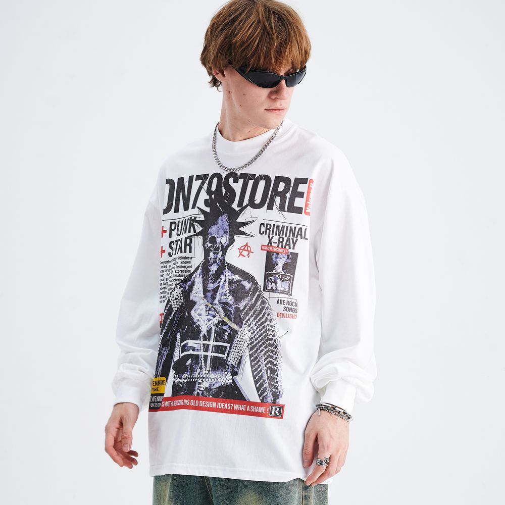 Skull Punk Star Sweatshirt