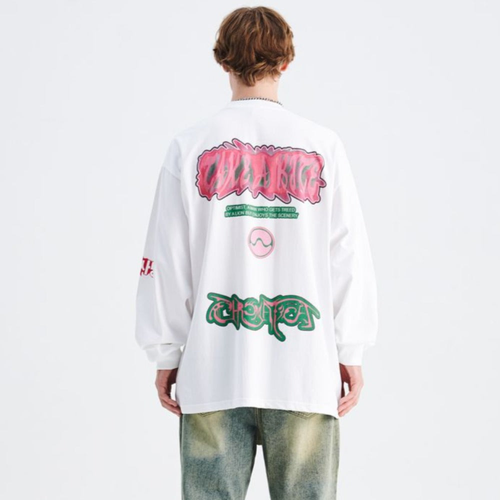 Graffiti "ON79" Letters Sweatshirt