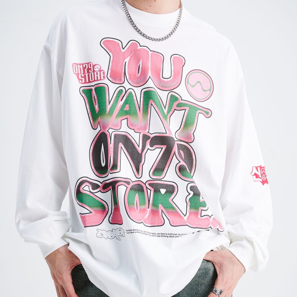 Graffiti "ON79" Letters Sweatshirt
