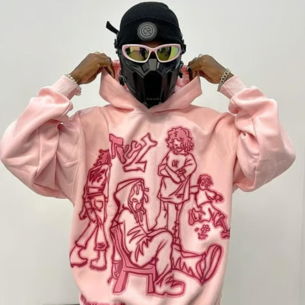 Japanese Cartoon Graffiti Cotton Hoodie