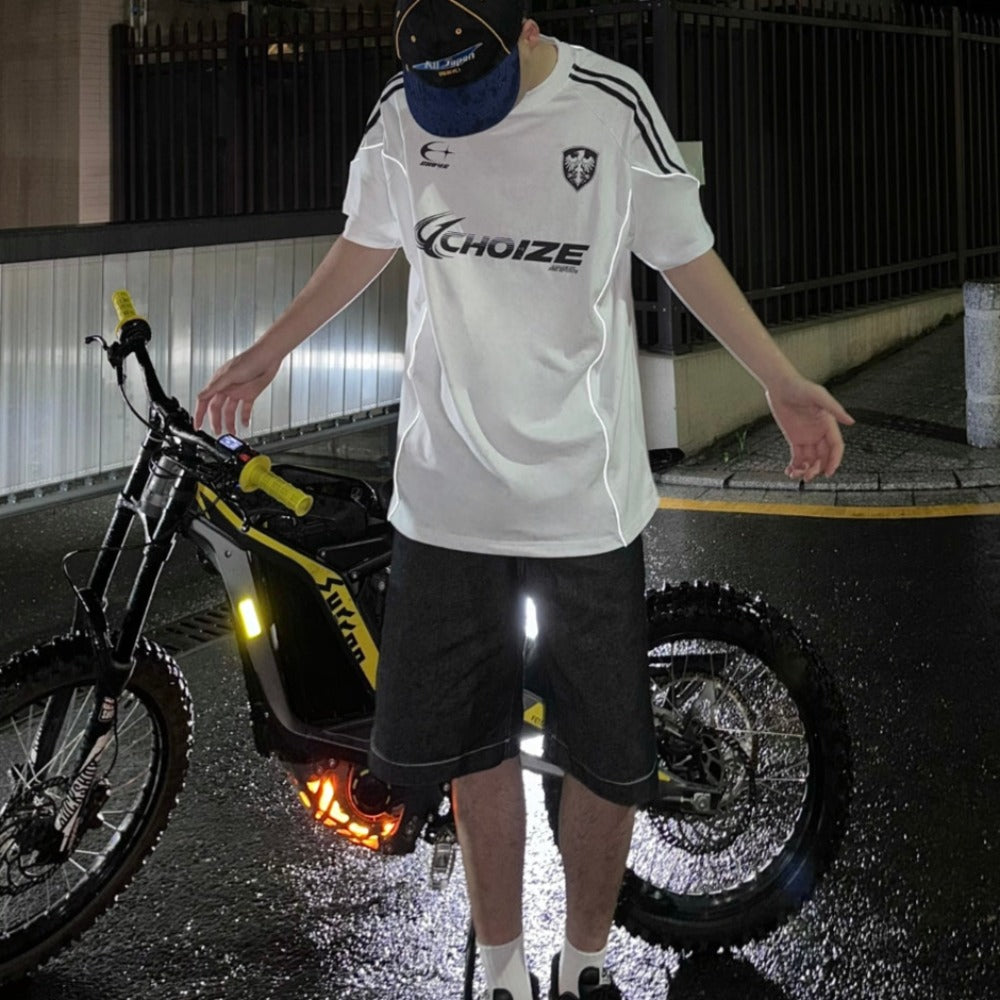 Street Racing Stripe Suede T-Shirt