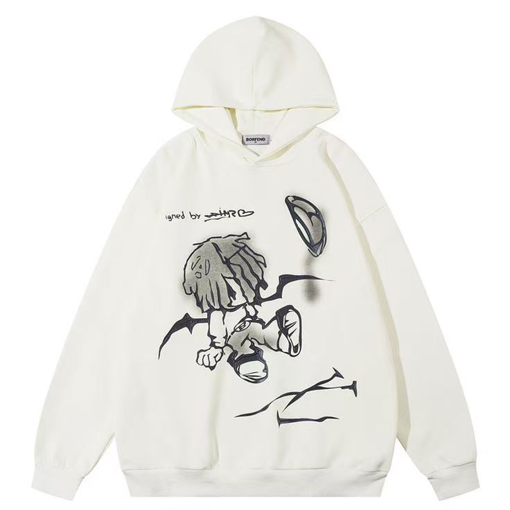 AG Cartoon Demon Boy Print Hoodie