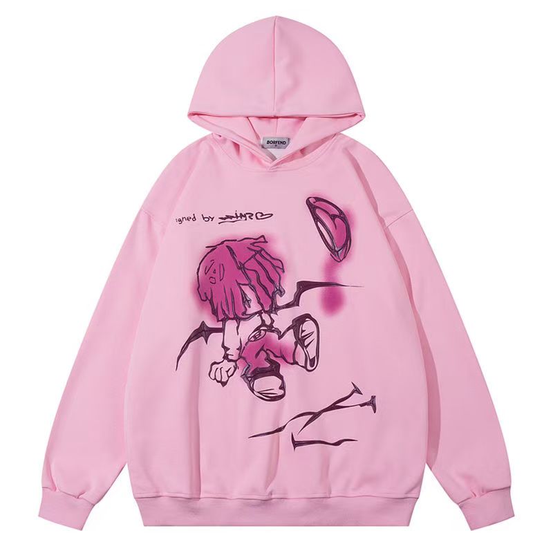 AG Cartoon Demon Boy Print Hoodie
