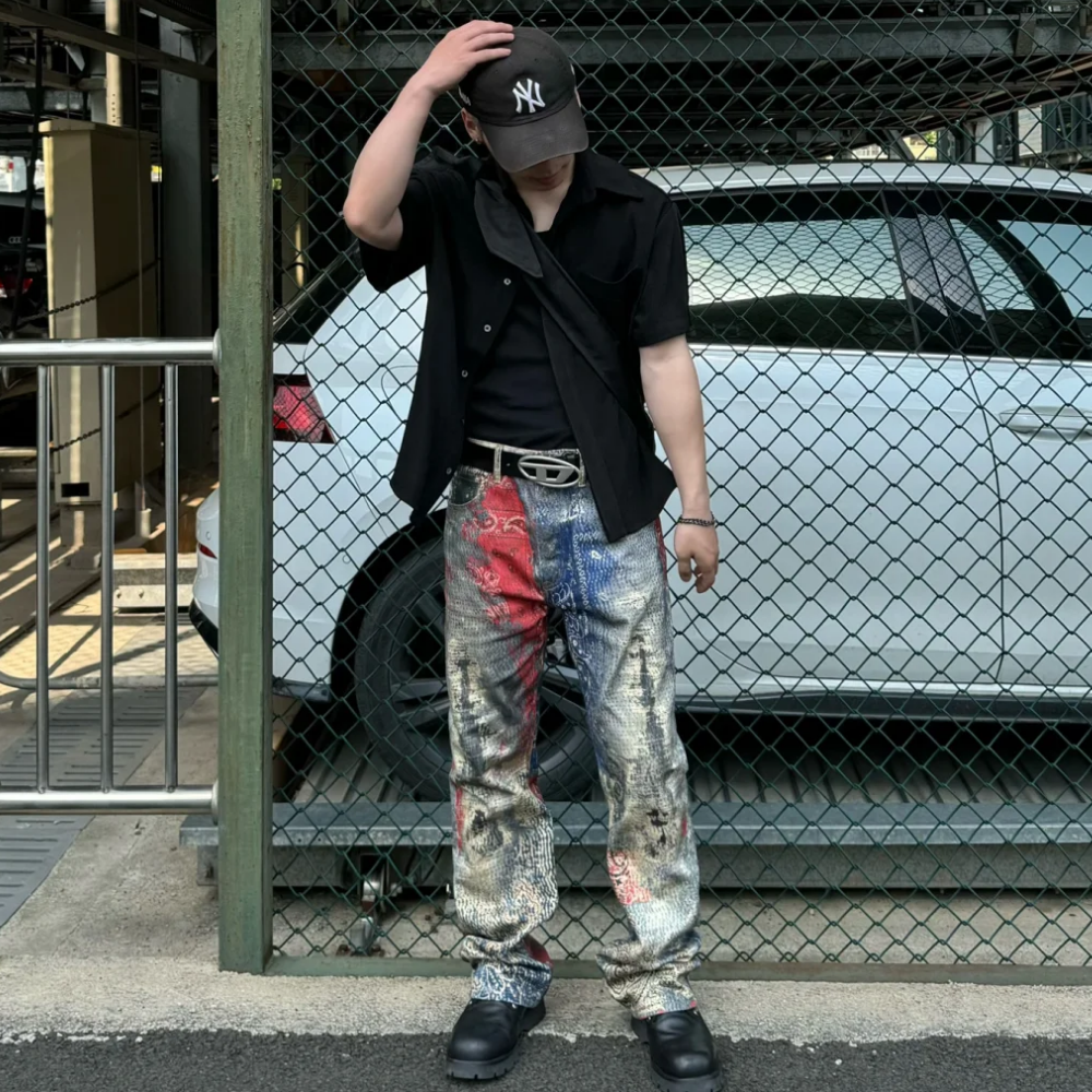 DF |Vibe Paisley Digital Print Jeans