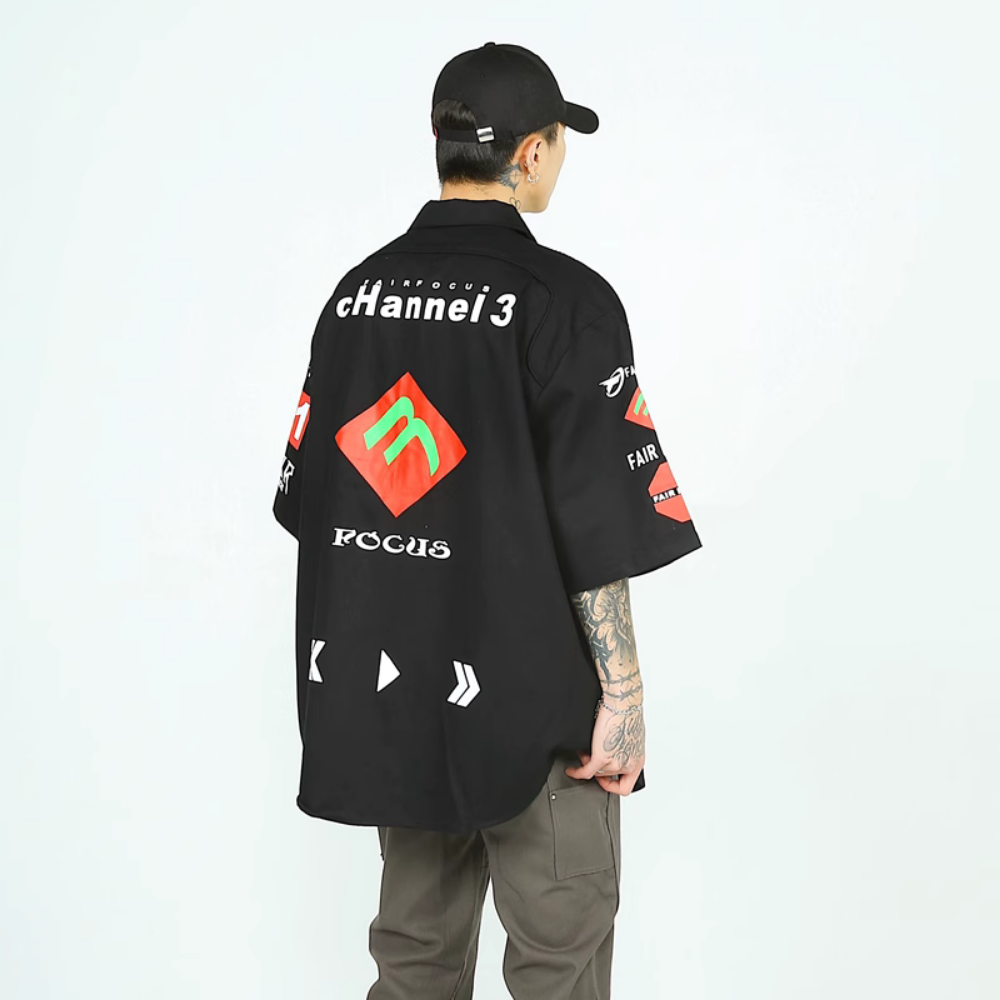 American Plus Size Racing Shirt