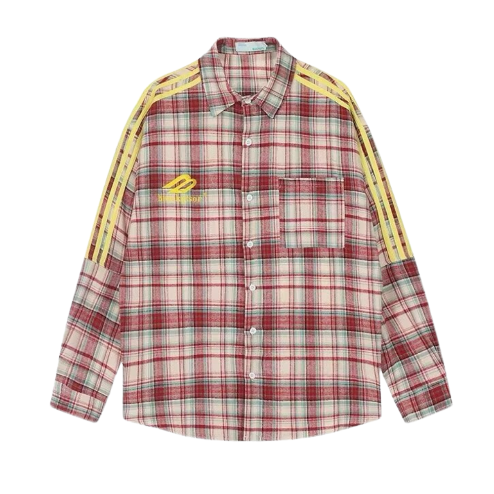 Sports Raglan Plaid Shirt