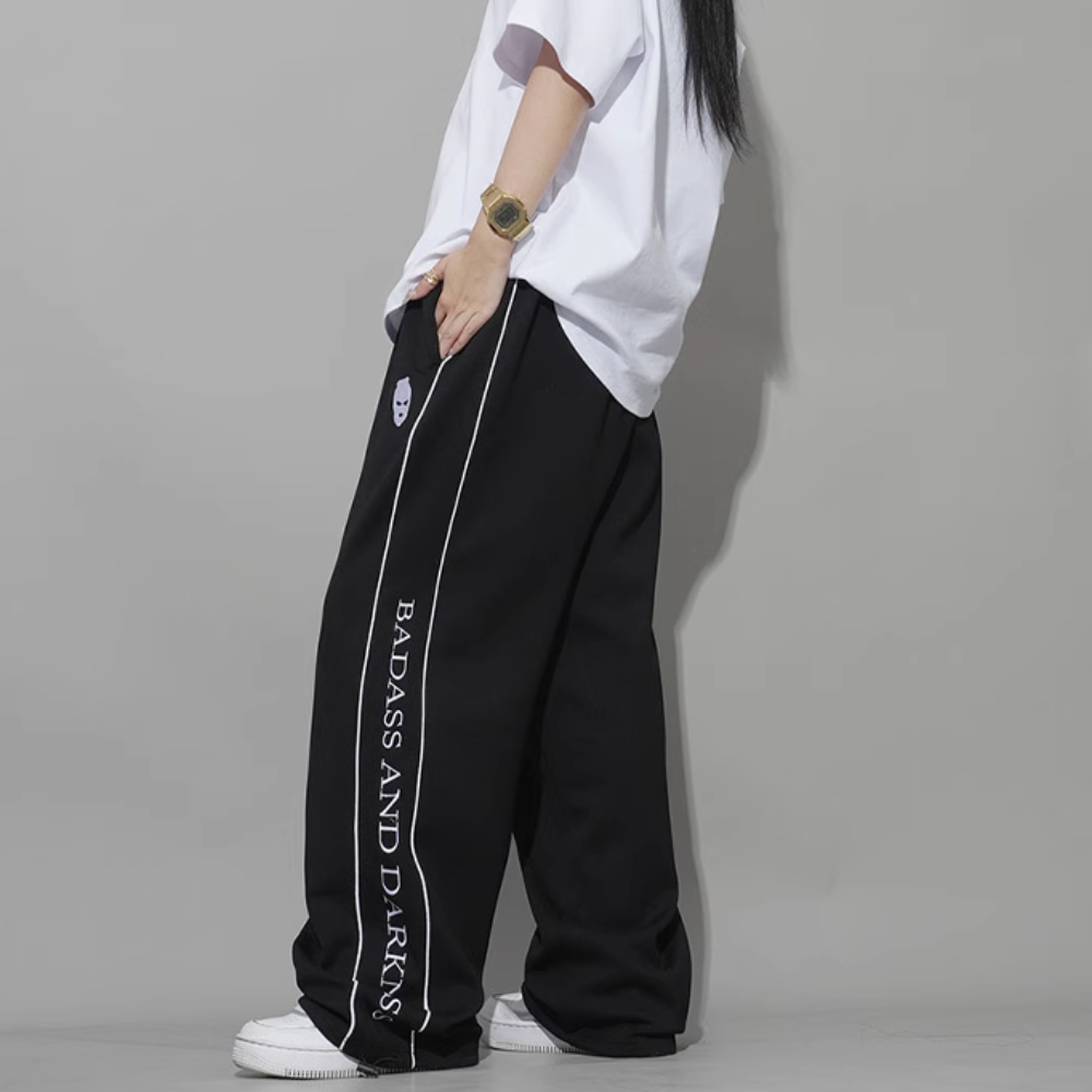 Women's Street Mask Embroidered Sweatpants