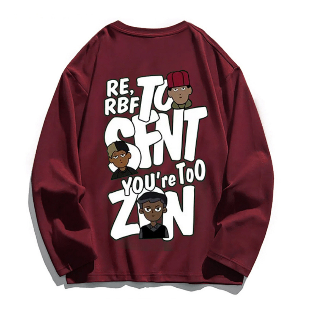 【Subscription】Cartoon Boy Alphabet Long Sleeve Shirt