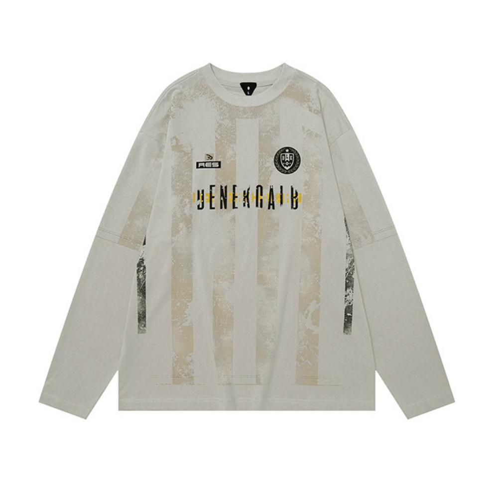 Retro Hand Brushed Silk Screen Sweatshirt