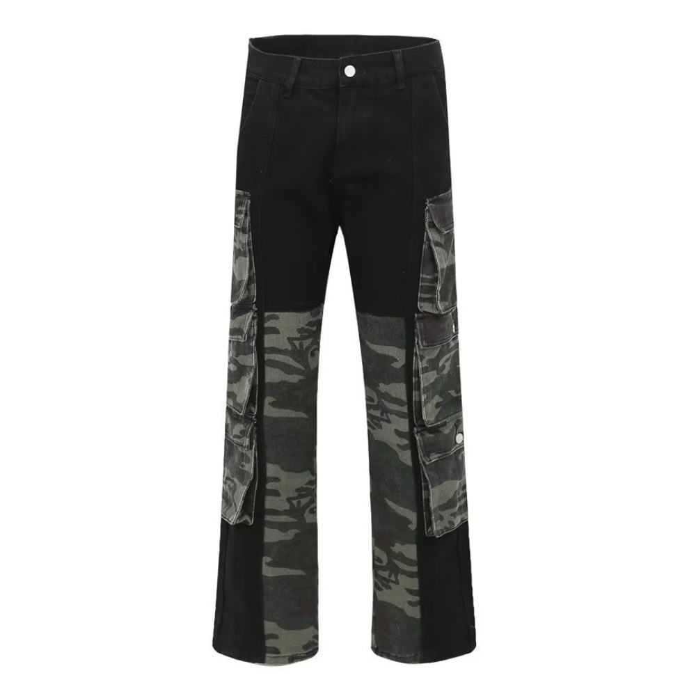 American Camouflage Panel Jeans