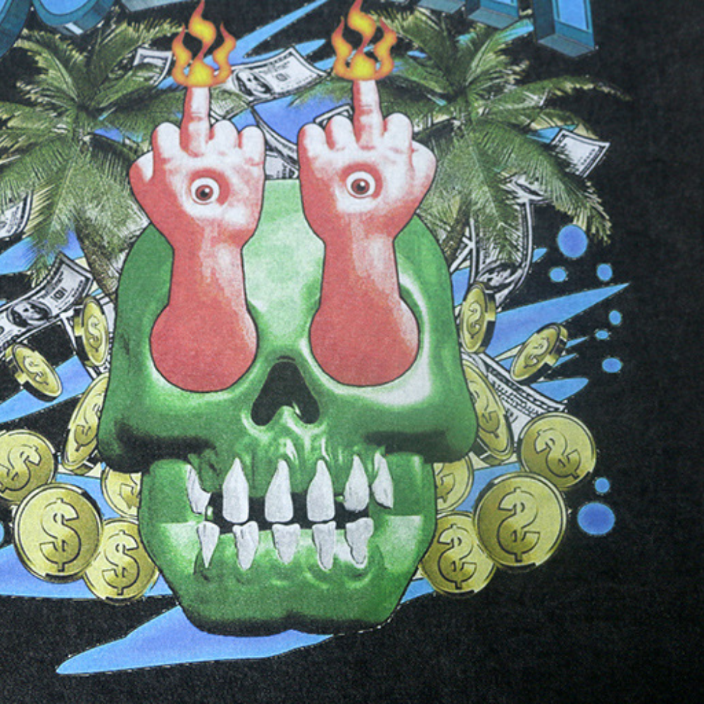 Bold Contrast Color Gesture Washed T-Shirt