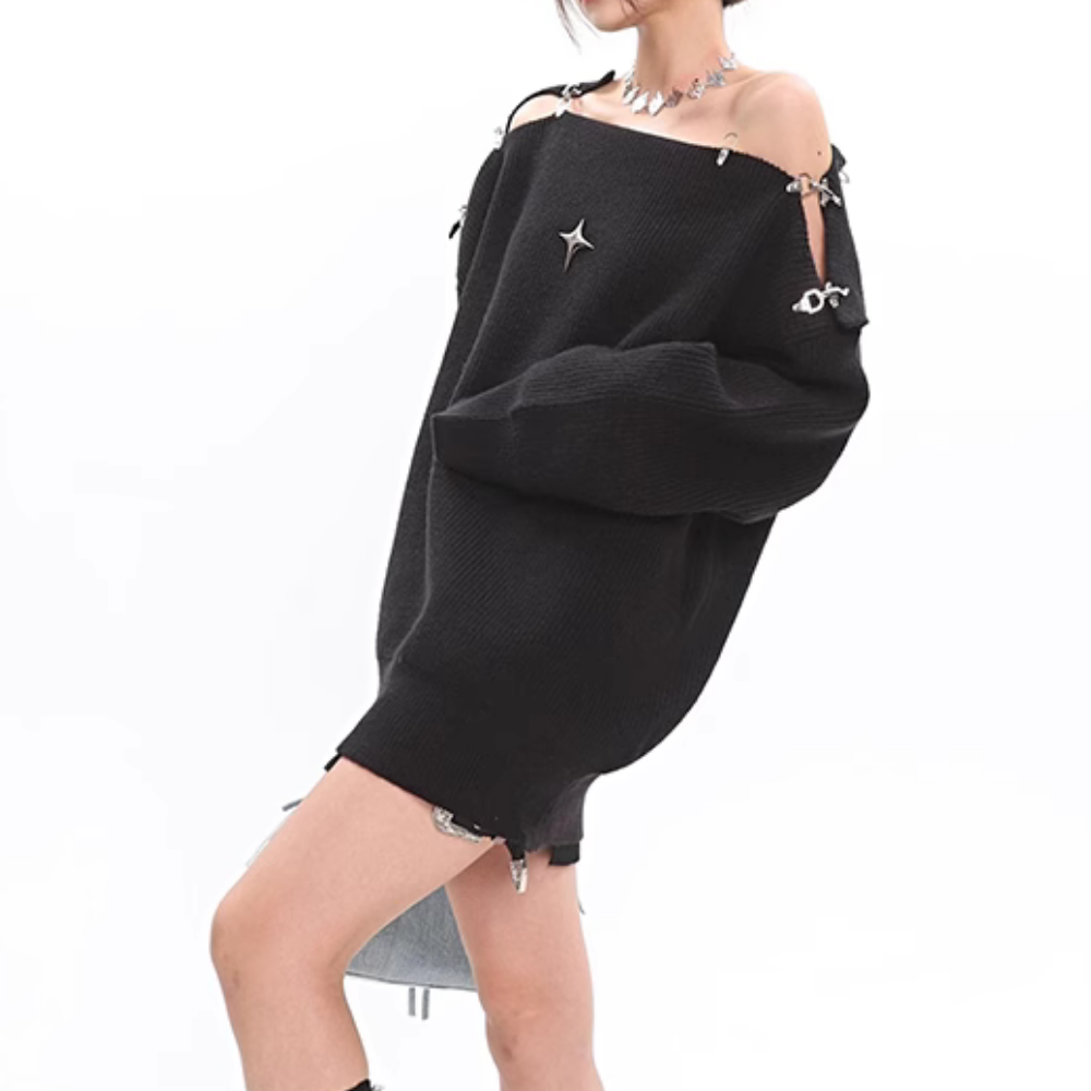 Women's Hot Girl Fashion Hollow Sweater