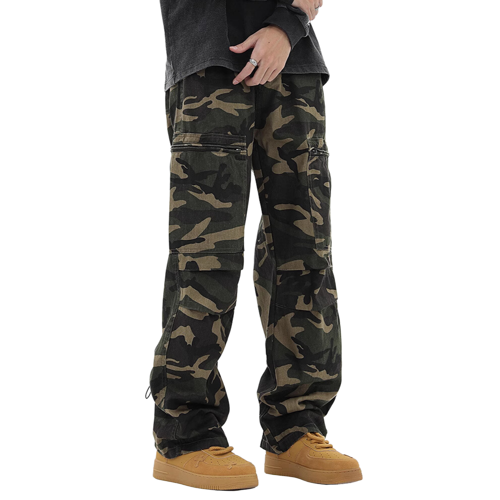 Hip Hop Camouflage Straight Jeans
