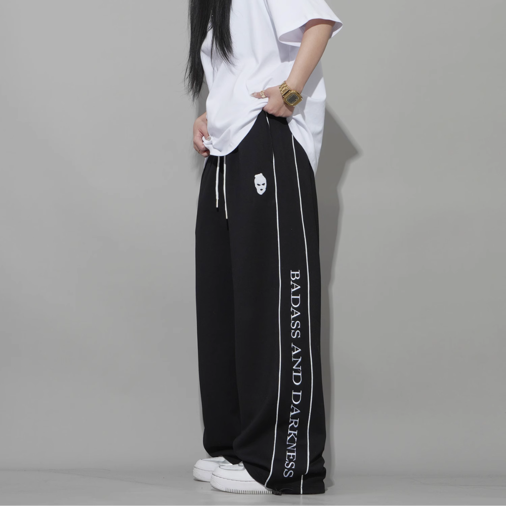 Women's Street Mask Embroidered Sweatpants