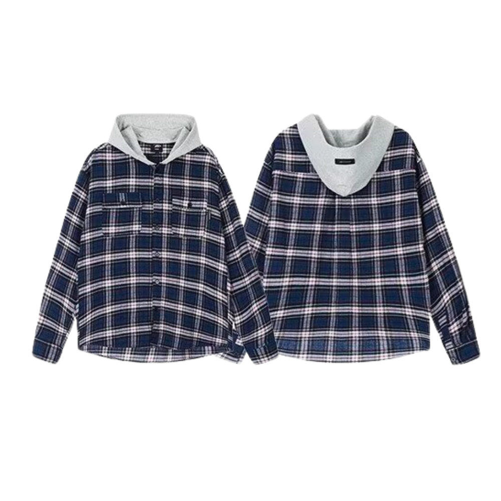 Street Check Hooded Shirt