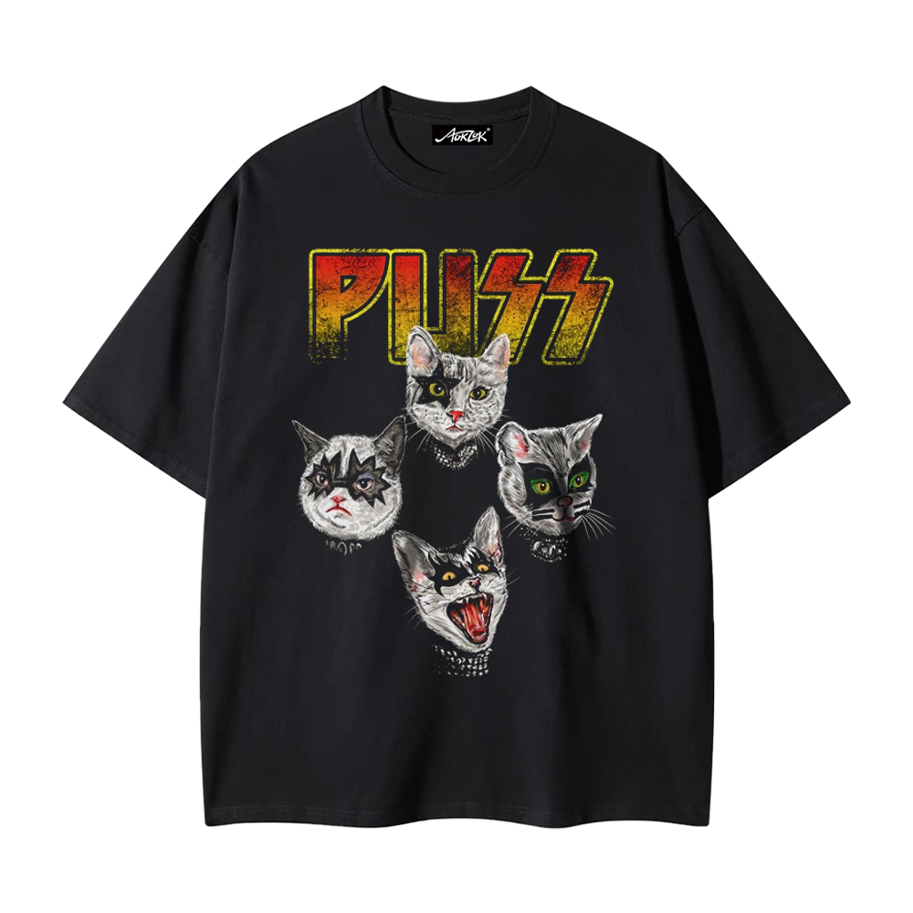 Punk Rock Cat T-Shirt