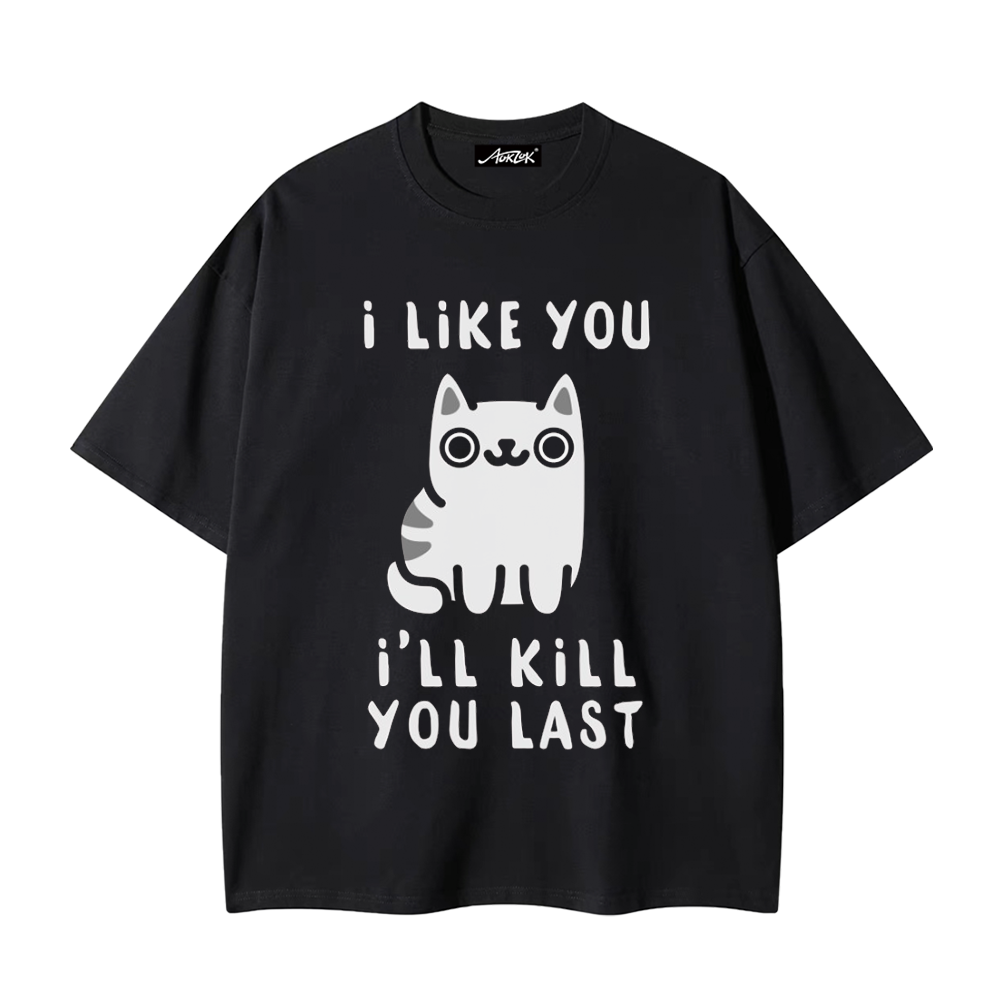 I Like You Cartoon Cat T-shirt