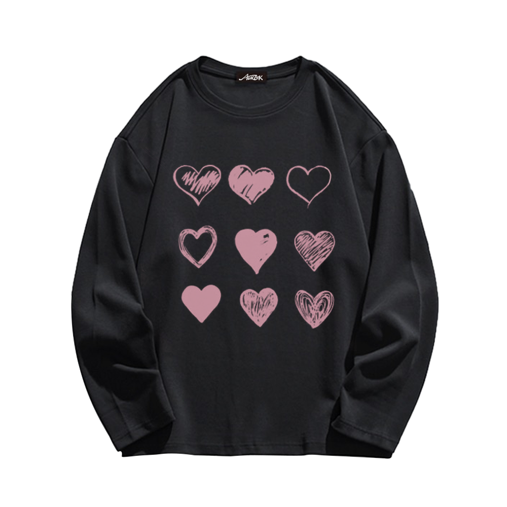 Painting Love Print Long Sleeve Shirt