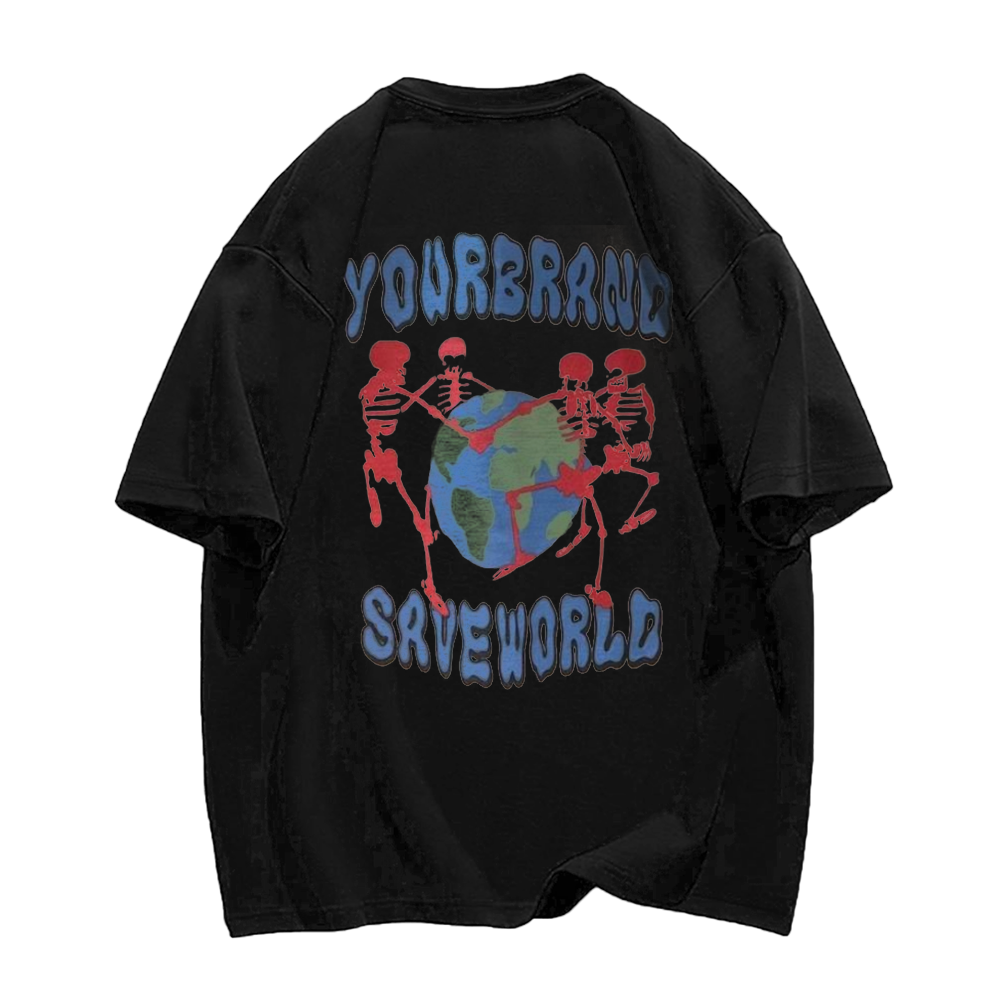🌍Skeleton Surrounds The Earth T-Shirt