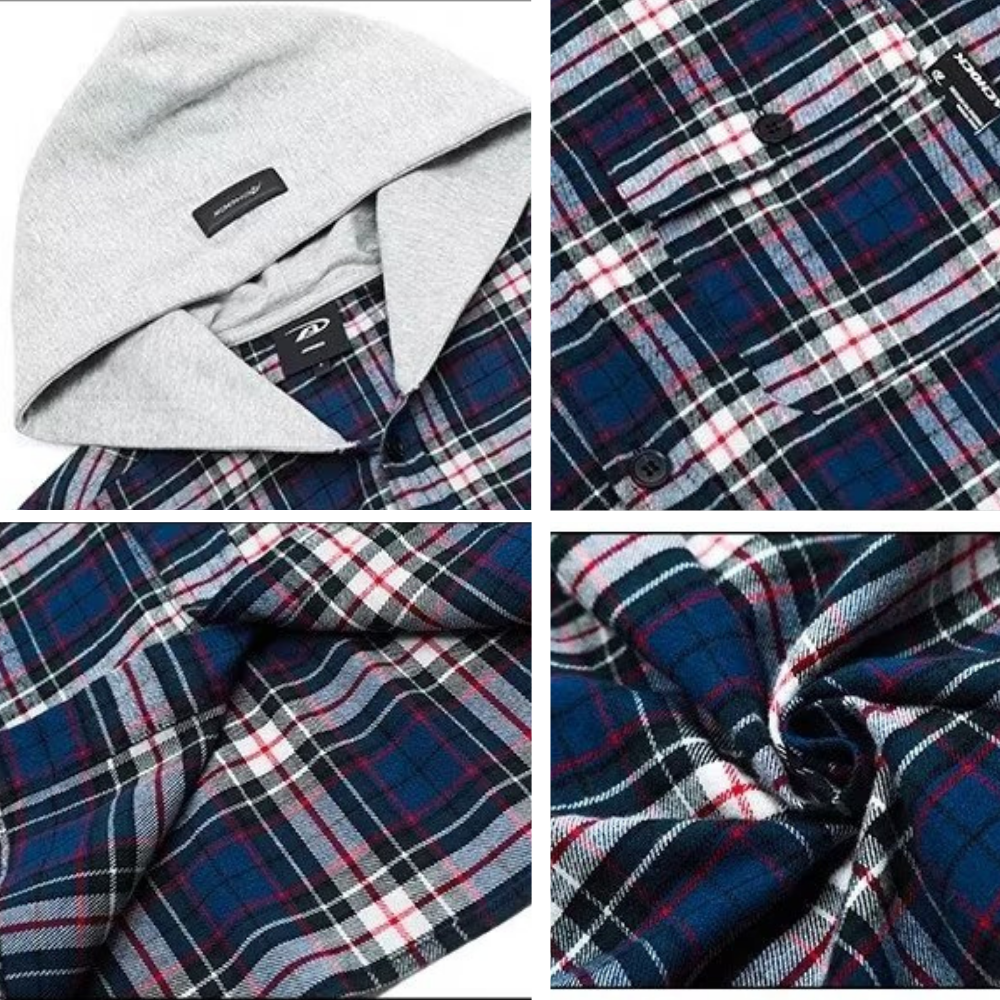 Street Check Hooded Shirt