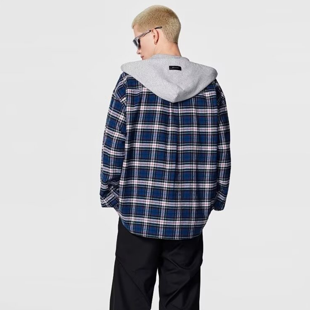 Street Check Hooded Shirt