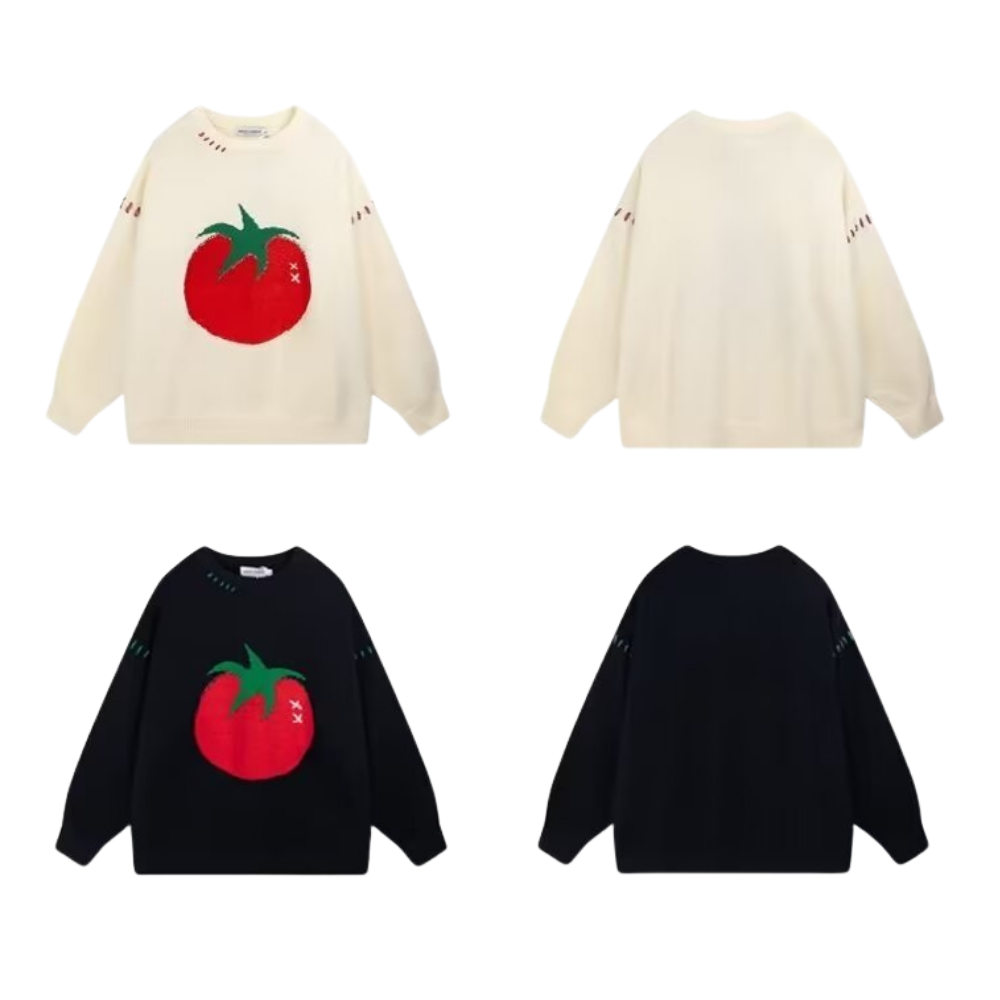 Tomato Embroidered Sweater