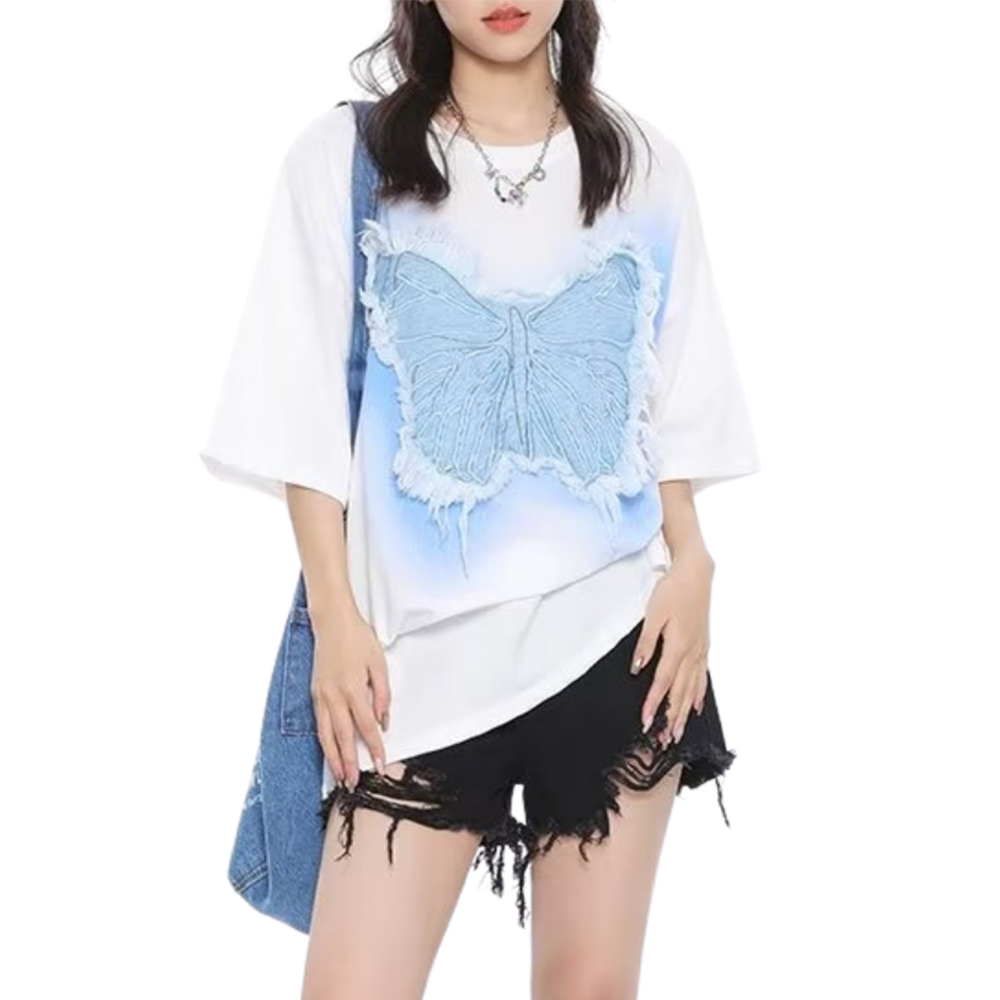 High Street Butterfly Patch T-Shirt