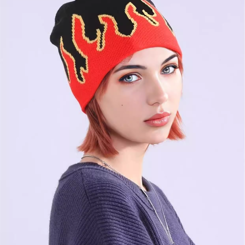 Street Flame Pullover Cycling Hat