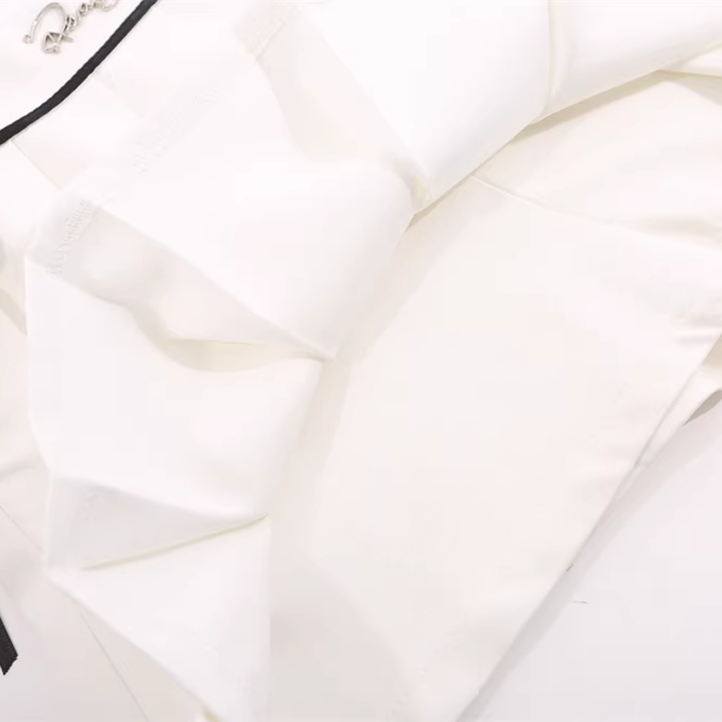 Women's High Waist Bow Pleated Skirt