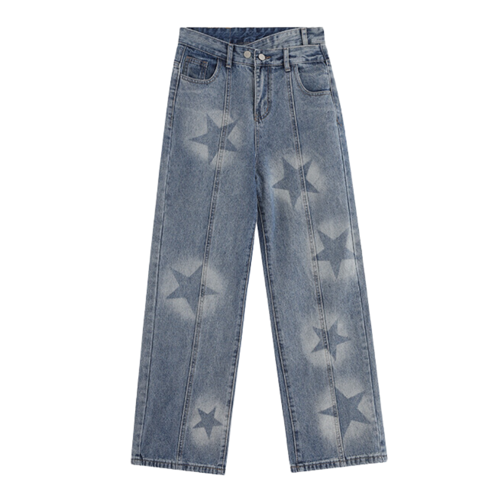 Women's Urban Star Design Washed Jeans