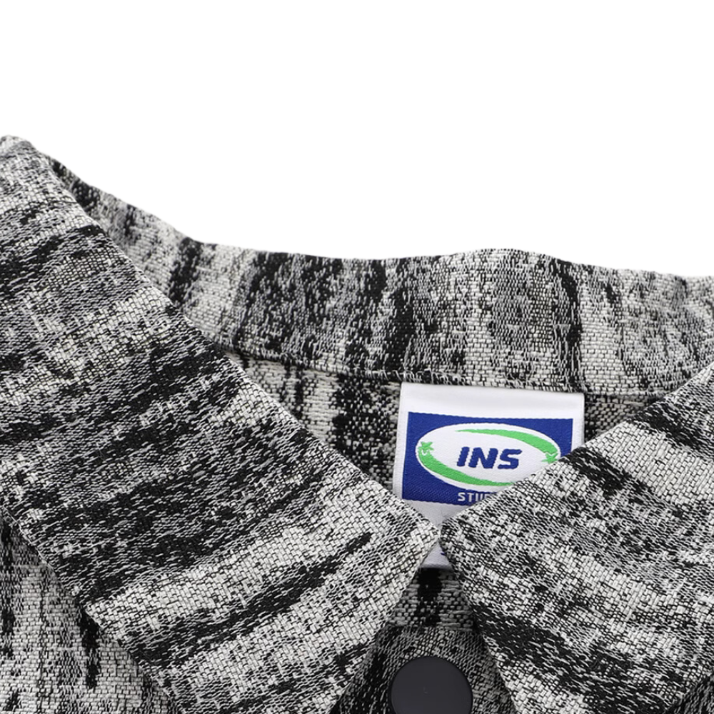 Gradient Textured Tie-Dye Denim Shirt