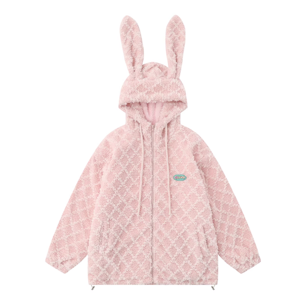Rabbit Ears Lamb Wool Coat