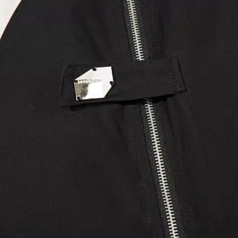 Street Color Block Zip Work Shirt