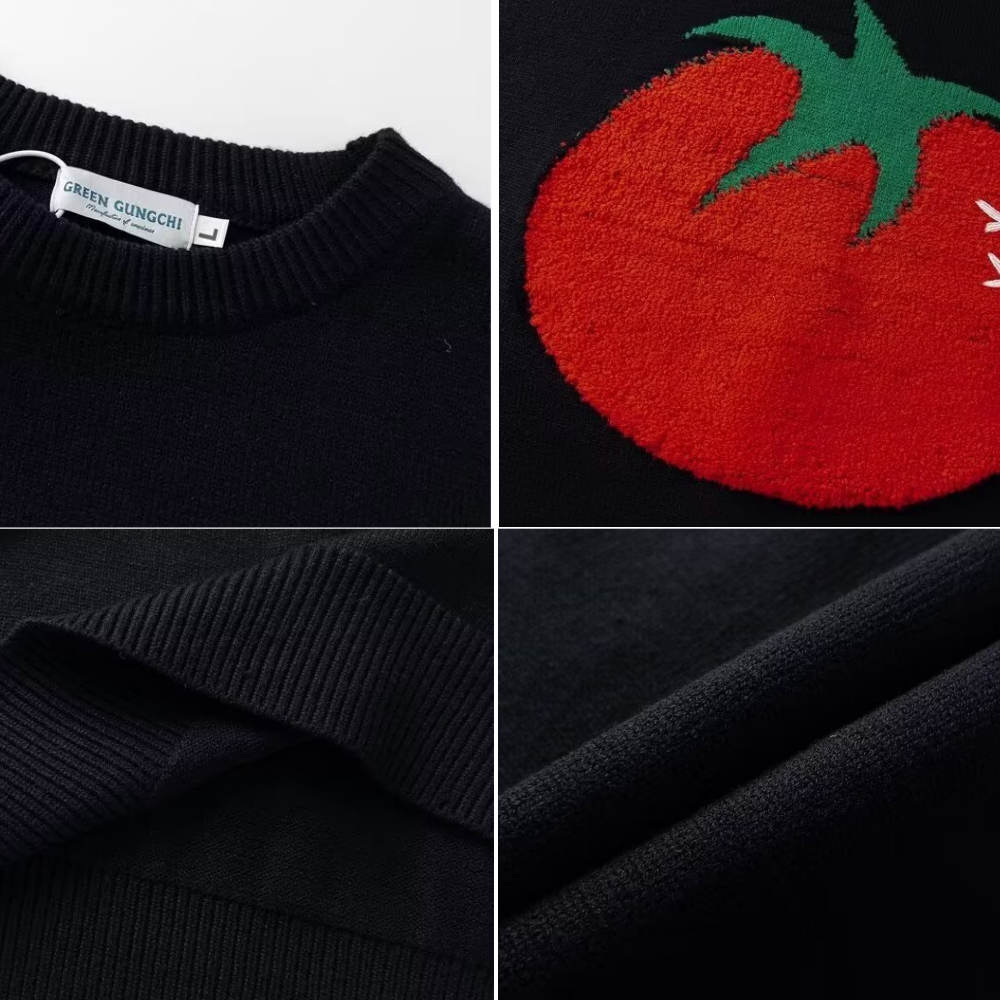 Tomato Embroidered Sweater
